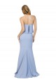 Strapless Full Length Crepe Prom Dress with Bodice Overlay Clearance