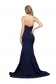 Fit and Flare Sweetheart Long Crepe Prom Dress with Sweep Train Clearance
