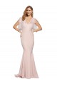 Double Bow Full Length Sweetheart Crepe Prom Dress with Tulle Overlay Clearance