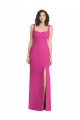 Wide Strap Notch Empire Waist Bridesaid Dress with Front Slit Clearance