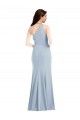 One Shoulder Draped Cowl Neck Maxi Prom Dress Clearance