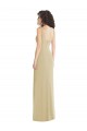 Wide Strap Slash Cutout Empire Crepe Prom Dress with Front Slit Clearance