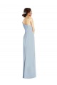 Asymmetrical Off the Shoulder Cuff Trumpet Crepe Prom Dress With Front Slit Clearance