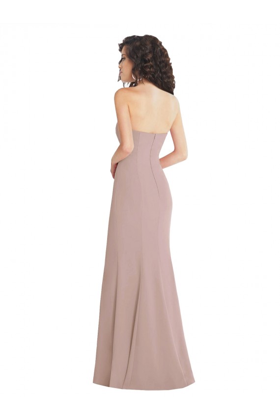 Strapless Princess Line Crepe Mermaid Prom Dress Clearance
