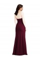 Strapless Crepe Maxi Prom Dress with Front Slit Clearance