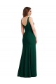 Square Neck Trumpet Maxi Prom Dress with Front Slit Clearance
