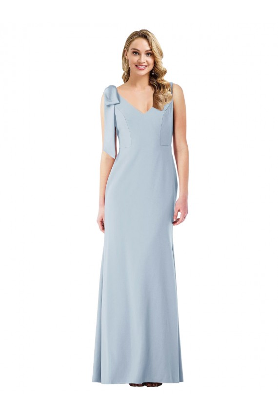V-Back Bow Shoulder Trumpet Prom Dress Clearance