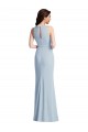 Halter Maxi Prom Dress with Cascade Ruffle Slit Clearance