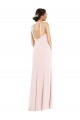 Criss Cross Halter Princess Line Trumpet Crepe Prom Dress Clearance