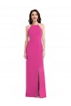 Open Back High Neck Halter Trumpet Crepe Prom Dress Clearance