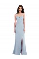 Flattering Trumpet Maxi Crepe Prom Dress with Front Slit Clearance