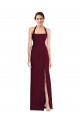 Tie Halter Open Back Trumpet Prom Dress Clearance