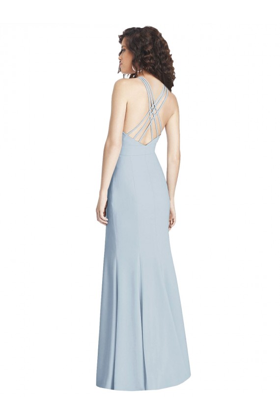 Criss Cross Open Back Trumpet Prom Dress Clearance