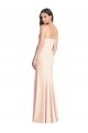 Seamed Bodice Crepe Trumpet Prom Dress with Front Slit Clearance