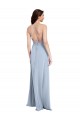 Fit and Flare High Neck Crepe Prom Dress with Side Slit Clearance