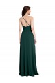 A-Line Slim One Shoulder Crepe Prom Dress with Asymmetrical Straps and Side Slit Clearance