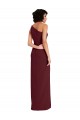 Sleek One Shoulder Long Crepe Prom Dress with Daring Slit Clearance
