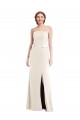 Long Strapless Tuxedo Maxi Prom Dress with Front Slit & Pockets Clearance