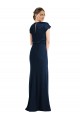 Soft Bow Blouson Bodice Trumpet Crepe Prom Dress Clearance