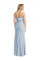 Strapless Overlay Bodice Crepe Maxi Prom Dress with Front Slit Clearance