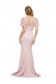 Crepe Long Sweetheart Neckline Prom Dress with Tulle Overlay Shoulders Clearance