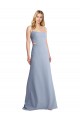 Feminine Scoop Neckline Long Crepe Slip Prom Dress  Clearance