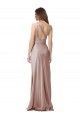 One Shoulder Black-Tie Floor Length Long Stretch Satin Prom Dress Clearance