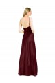 Sleek Spaghetti Straps V-Neck Stretch Satin Prom Dress with Center Front Slit Clearance