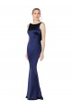 Sheath High Neck Stretch Satin Prom Dress Low Back Clearance