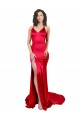 Mermaid Open Back Long Stretch Satin Prom Dress with High Slit Clearance