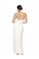 High Neck Stretch Satin Prom Dress with Low Back and Side Slit Clearance
