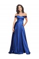 Ball Gown Off the Shoulder Sweetheart Stretch Satin Prom Dress Clearance