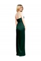 Scooped Strapless Neckline Stretech Satin Prom Dress with Side Slit Clearance