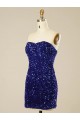 Short Sweetheart Velvet Sequin Prom Dress Clearance