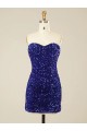 Short Sweetheart Velvet Sequin Prom Dress Clearance