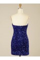 Short Sweetheart Velvet Sequin Prom Dress Clearance