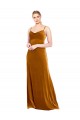 Long Velvet Cowl Neck Slip Prom Dress Clearance