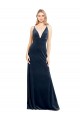V-Back Long Velvet Prom Dress with Notched V-Neck and Spaghetti Straps Clearance