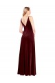 Faux Surplice Neckline Slim A-Line Long Velvet Prom Dress Clearance