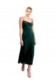 Midi Length Cowl Neck Velvet Slip Cocktail Prom Dress / Homecoming Dress Clearance