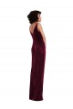 Draped Skirt Faux Wrap Velvet Maxi Prom Dress Clearance