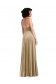 Square Neck Velvet Maxi Prom Dress with Front Slit & Pockets Clearance