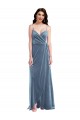 Velvet Wrap Maxi Prom Dress with Pockets Clearance