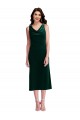 Cowl Neck Velvet Midi Length Cocktail Prom Dress / Homecoming Dress Clearance