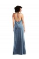 Cowl Neck Velvet Maxi Slip Prom Dress Clearance