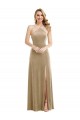 High Neck Halter Open Back Long Velvet Maxi Prom Dress with Pockets Clearance