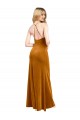 Halter Neckline Long Full Length Velvet Prom Dress with Strappy Back Clearance