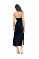 Midi Length Velvet Cocktail Prom Dress / Homecoming Dress with Cowl Neck and Spaghetti Straps Clearance