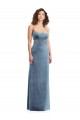 Spaghetti Strap Long Full Length Velvet Maxi Prom Dress Clearance
