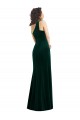 One Shoulder Velvet Trumpet Prom Dress with Front Slit Clearance